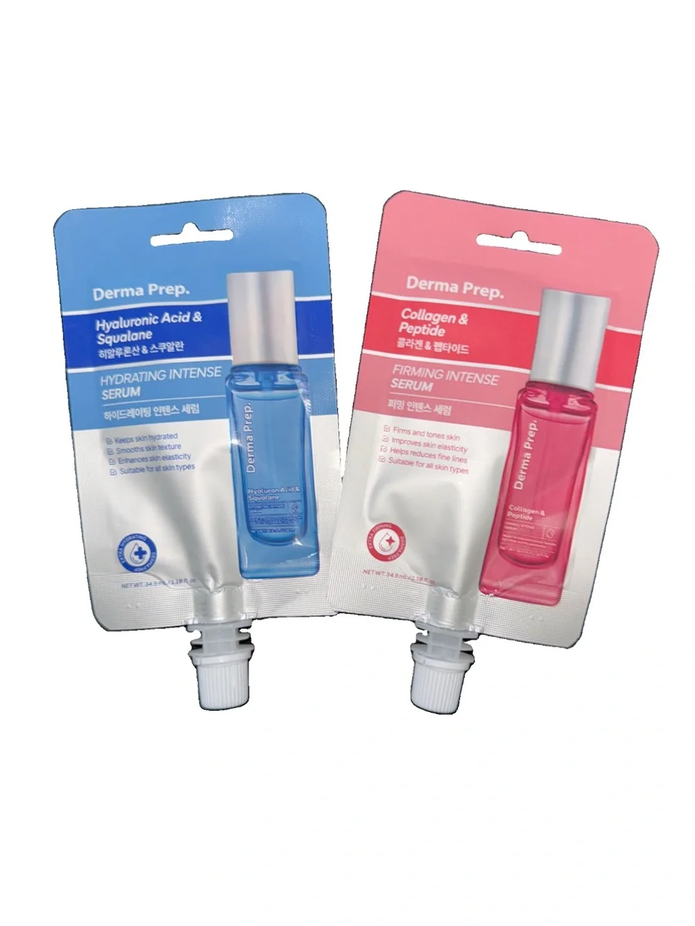 Derma Prep Hydrating & Firming Serum Duo Hyaluronic & Collagen 1.18oz 2pk